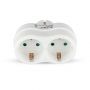 VT-1042 2 OUTLET ADAPTER 16A WITH EARTHING CONTACT 16A-WHITE