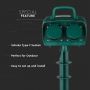 VT-1114-3 4 WAYS GARDEN SPIKE SOCKET(3G1.5MMX3M)-IP44-GREEN