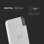 VT-3509 8000mah WIRELESS POWER BANK WITH DISPLAY AND STAND -WHITE