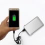 VT-3510 5000mah POWER BANK WITH LED LIGHT DISPLAY & BUILT IN CABLE -WHITE