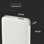 VT-3510 5000mah POWER BANK WITH LED LIGHT DISPLAY & BUILT IN CABLE -WHITE
