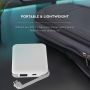 VT-3510 5000mah POWER BANK WITH LED LIGHT DISPLAY & BUILT IN CABLE -WHITE