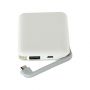 VT-3510 5000mah POWER BANK WITH LED LIGHT DISPLAY & BUILT IN CABLE -WHITE