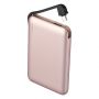 VT-3510 5000mah POWER BANK WITH LED LIGHT DISPLAY & CABLE(BLACK) -ROSE GOLD