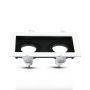 VT-886 2xGU10 FITTING SQUARE-WHITE+BLACK