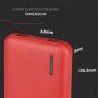 VT-3518-R Power Bank / 3.7V/10000mAh / Czerwony