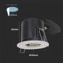 VT-703 GU10 FIRERATED DOWNLIGHT WITH TWIST AND LOCK THICK BODY-WHITE