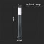 VT-838 BOLLARD LAMP-STAINLESS STEEL BODY(80CM) E27 GREY-IP44