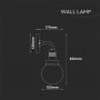 VT-720 WALL LAMP-MATT BLACK-DOWN IP65