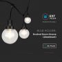 VT-720S LED STRING LIGHT(3M) WITH BULB (6 BULBS)-MATT BLACK IP65