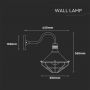 VT-720 WALL LAMP-MATT BLACK-DOWN IP65