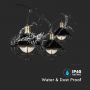 VT-717S LED STRING LIGHT(3M) WITH BULB (6 BULBS)-MATT BLACK IP65