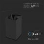 VT-882 GU10 FITTING SQUARE BLACK+BLACK