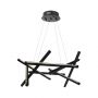 40W LED DESIGNER SOFT CHANDELIER BLACK FINISH 650x885mm