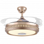 VT-6544-4 35W LED DECORATIVE CEILING FAN WITH BLUETOOTH&RF CONTROL CCT:3 IN 1-4 BLADES-AC MOTOR-GOLD