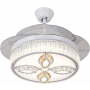 VT-6545-4 35W LED DECORATIVE CEILING FAN WITH RF CONTROL CCT:3 IN 1-4 BLADES-AC MOTOR-GOLD