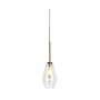 VT-7723 LED PENDANT LIGHT GOLD CANOPY & GLASS LAMPSHADE 170x1150mm