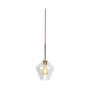 VT-7723 LED PENDANT LIGHT GOLD CANOPY & GLASS LAMPSHADE 130x1150mm