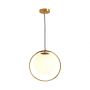 VT-7724 LED PENDANT LIGHT GOLD CANOPY & GOLD METAL LAMPSHADE 300x1300mm