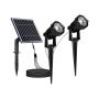 VT-4544 2x1.2W SOLAR SPIKE LED LIGHT 3000K BLACK BODY IP65