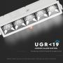 VT-2-21 20W Oprawa wpuszczana reflektor LED / Chip SAMSUNG / Barwa:4000K / Kat 12'