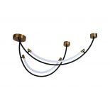 VT-7826 20W LED HANGING LAMP (L100x60CM) 4000K BLACK+BRASS BODY