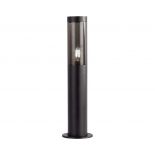 VT-1184 BOLLARD GARDEN FITTING LIGHT E27 (76x119x450mm) SMOKE PLASTIC/SS BLACK BODY IP44