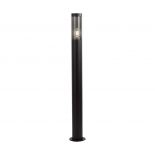 VT-1185 BOLLARD GARDEN FITTING LIGHT E27 (76x119x1000mm) SMOKE PLASTIC/SS BLACK BODY IP44