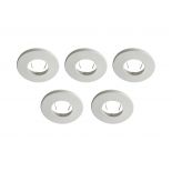 VT-703 BEZEL FOR FIRE RATED DOWNLIGHT PUSH & LOCK WHITE IP65 5PCS/PACK