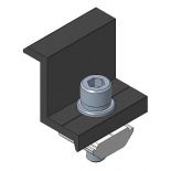 30MM Black END CLAMP - ALUMINUM 605-T5 AND SS | V-TAC 30mm Aluminium END Clamp Black