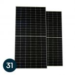 550W Mono Solar Panel 2279x1134x35mm 31pcs Pallet