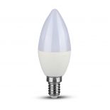 VT-268 7W PLASTIC CANDLE BULB SAMSUNG CHIP 3000k E14