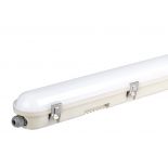 VT-120136 36W Lampa hermetyczna 120CM / Chip Samsung / Klosz Mleczny / Klipsy: stal nierdzewny / Barwa:4000K