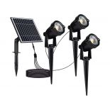 VT-11032 3x1.2W SOLAR SPIKE LED LIGHT 3000K BLACK BODY IP65