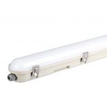 VT-120136 36W LED WP LAMP FITTING 120CM SAMSUNG CHIP MILKY COVER+SS CLIPS 6500K