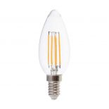 VT-2327 6W CANDLE FILAMENT BULB CLEAR COVER 4000K E14 133LM/W