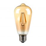 VT-1964 4W LED ST64 FILAMENT AMBER COVER BULB 2200K E27