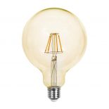 VT-2153 12W G125 LED FILAMENT BULB AMBER COVER 2200K E27