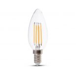 VT-254D 4W C35 Zarowka LED Filament / Klosz Transparentny / Chip SAMSUNG / Barwa:2700K / sciemnialna / Trzonek:E14 VT-254D 4W C35 Zarowka LED Filament / Klosz Transparentny / Chip SAMSUNG / Barwa:2700K / sciemnialna / Trzonek:E14