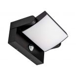 VT-11020S 17W LED WALL LIGHT WITH SENSOR 3000K BLACK BODY IP65