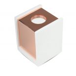 VT-860 GU10 SQUARE METAL & GYPSUM SURFACE FITTING WITH MATT ROSE GOLD BOTTOM