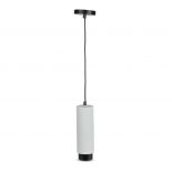 VT-864 GU10 SUSPENDED PENDANT - CONCRETE GYPSUM METAL WITH GUN BLACK BOTTOM