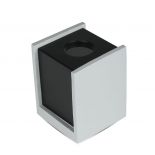 VT-860 GU10 GREY CONCRETE - METAL GYPSUM SURFACE WITH GUN BLACK BOTTOM (SQUARE)