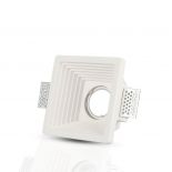 VT-867 GU10 GYPSUM FITTING (RECESSED) WHITE-SQUARE