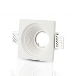 VT-867 GU10 GYPSUM RECESSED FITTING-WHITE-ROUND