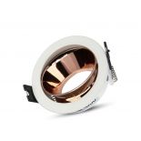 VT-872 GU10 FITTING ROUND-WHITE+ROSE GOLD