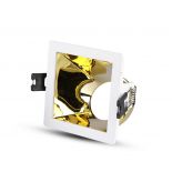 VT-875 GU10 FITTING SQUARE-WHITE+GOLD