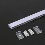 VT-8108 MOUNTING KIT WITH DIFFUSER FOR LED STRIP SURFACE 2000X23.5X10MM SILVER