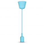 VT-7228 E27 SILICONE PENDANT HOLDER-LIGHT BLUE