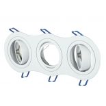 VT-784 3xGU10 FITTING ROUND WHITE